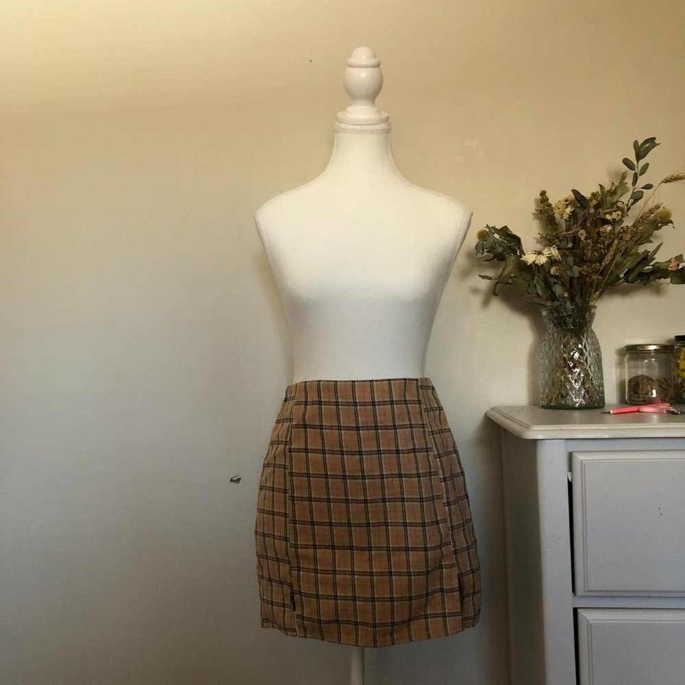 Shein plaid mini skirt